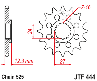 JT SPROCKETS gear wheel JTF444.17 (230917jt)